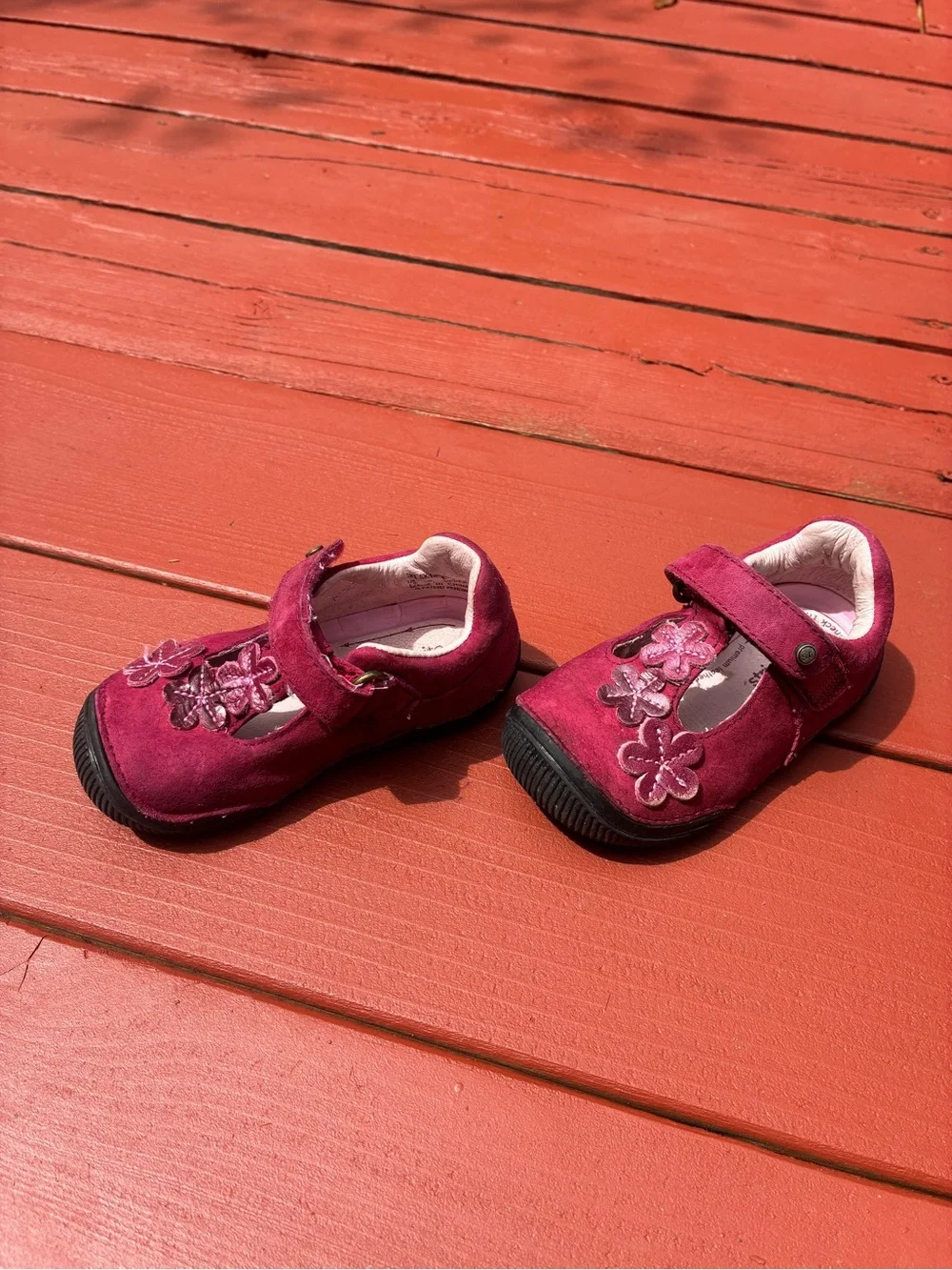 Stride Rite Pink Floral Mary Jane Toddler Shoes size 5.5